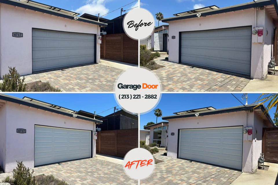 Before and after: Garage Door Service Minnetrista, MN